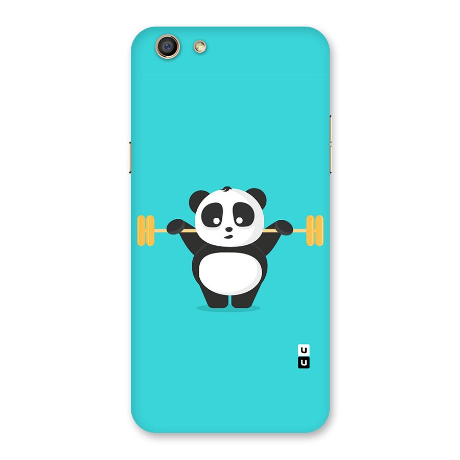 Cute Weightlifting Panda Back Case for Oppo F3