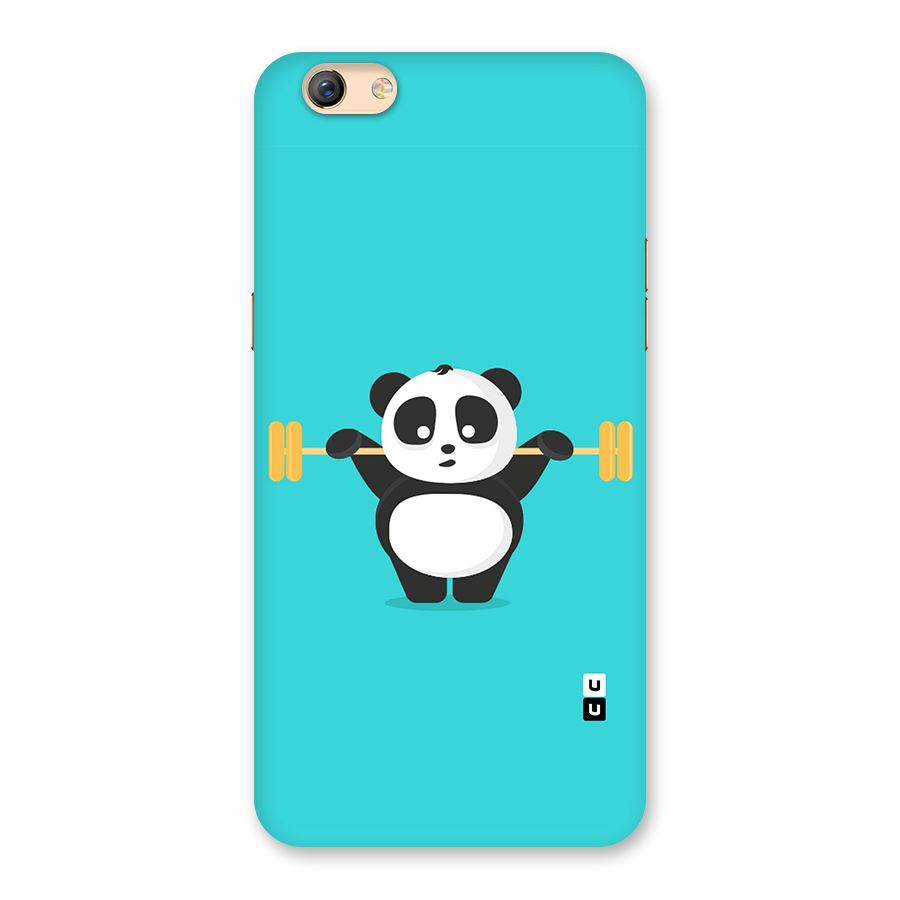 Cute Weightlifting Panda Back Case for Oppo F3 Plus
