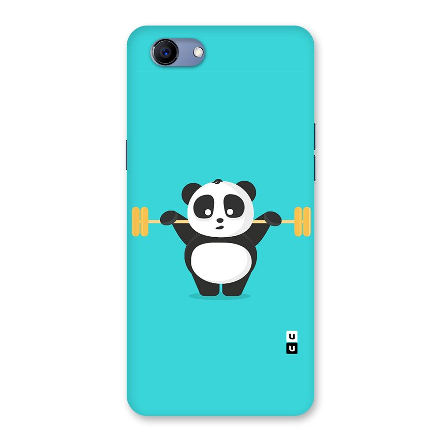 Cute Weightlifting Panda Back Case for Oppo Realme 1