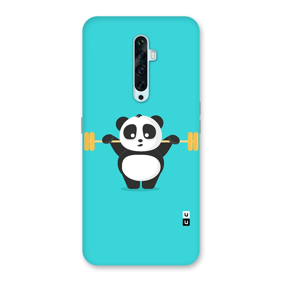 Cute Weightlifting Panda Back Case for Oppo Reno2 F