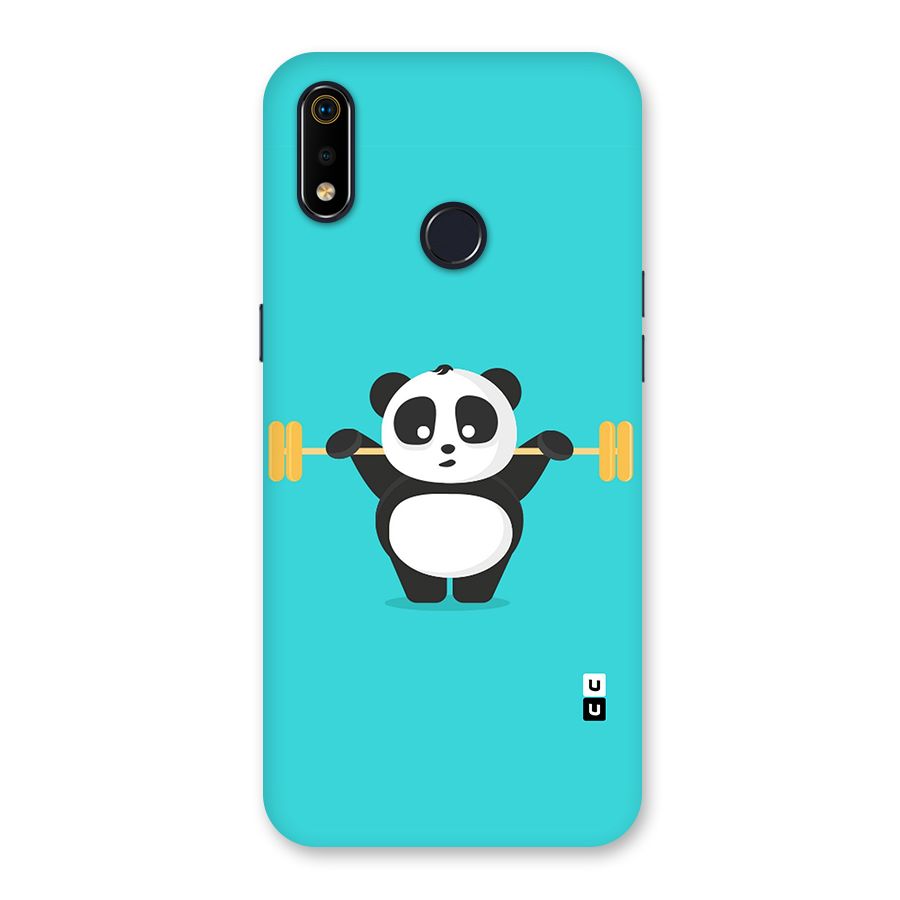 Cute Weightlifting Panda Back Case for Realme 3i