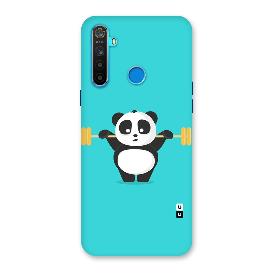 Cute Weightlifting Panda Back Case for Realme 5