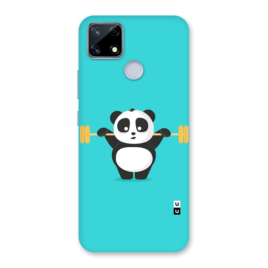 Cute Weightlifting Panda Back Case for Realme Narzo 20