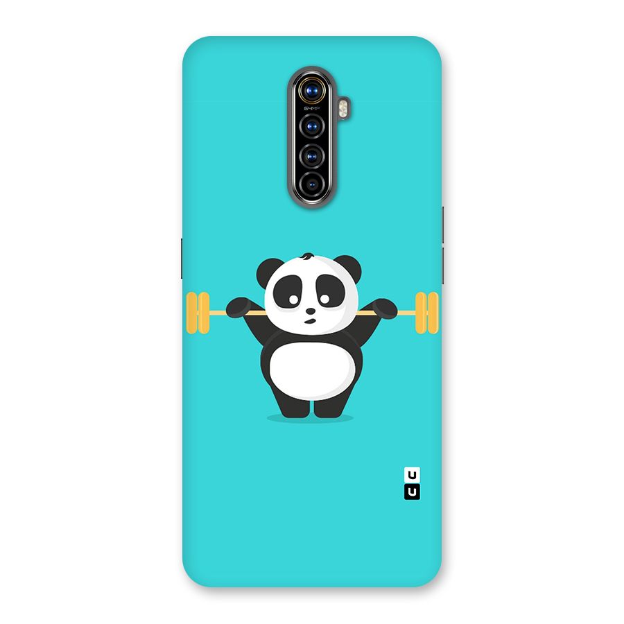 Cute Weightlifting Panda Back Case for Realme X2 Pro