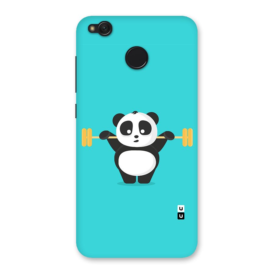 Cute Weightlifting Panda Back Case for Redmi 4