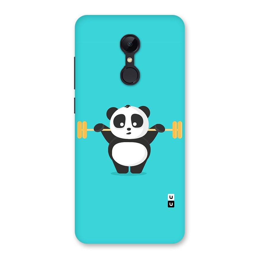 Cute Weightlifting Panda Back Case for Redmi 5
