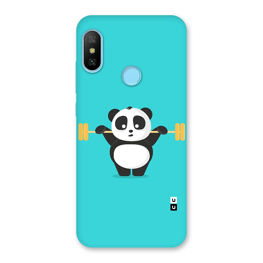 Cute Weightlifting Panda Back Case for Redmi 6 Pro