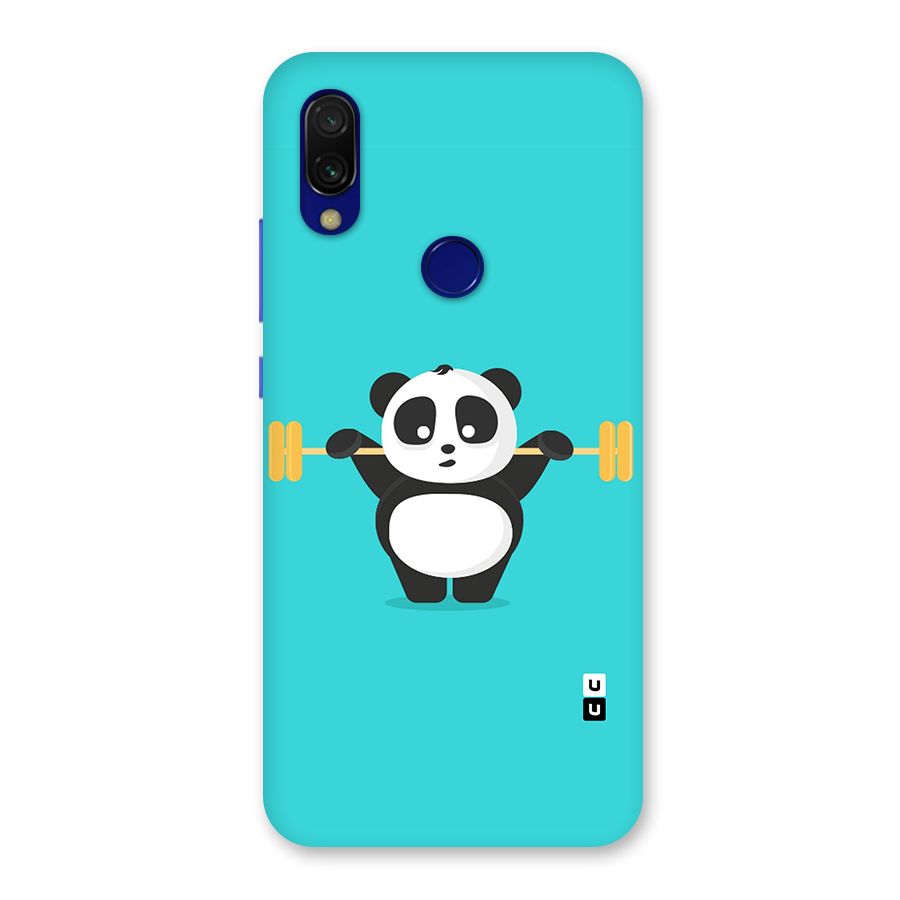 Cute Weightlifting Panda Back Case for Redmi 7