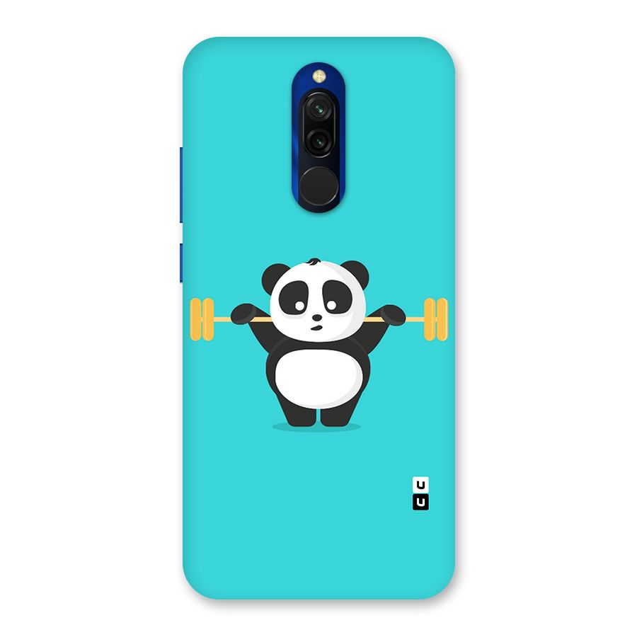 Cute Weightlifting Panda Back Case for Redmi 8
