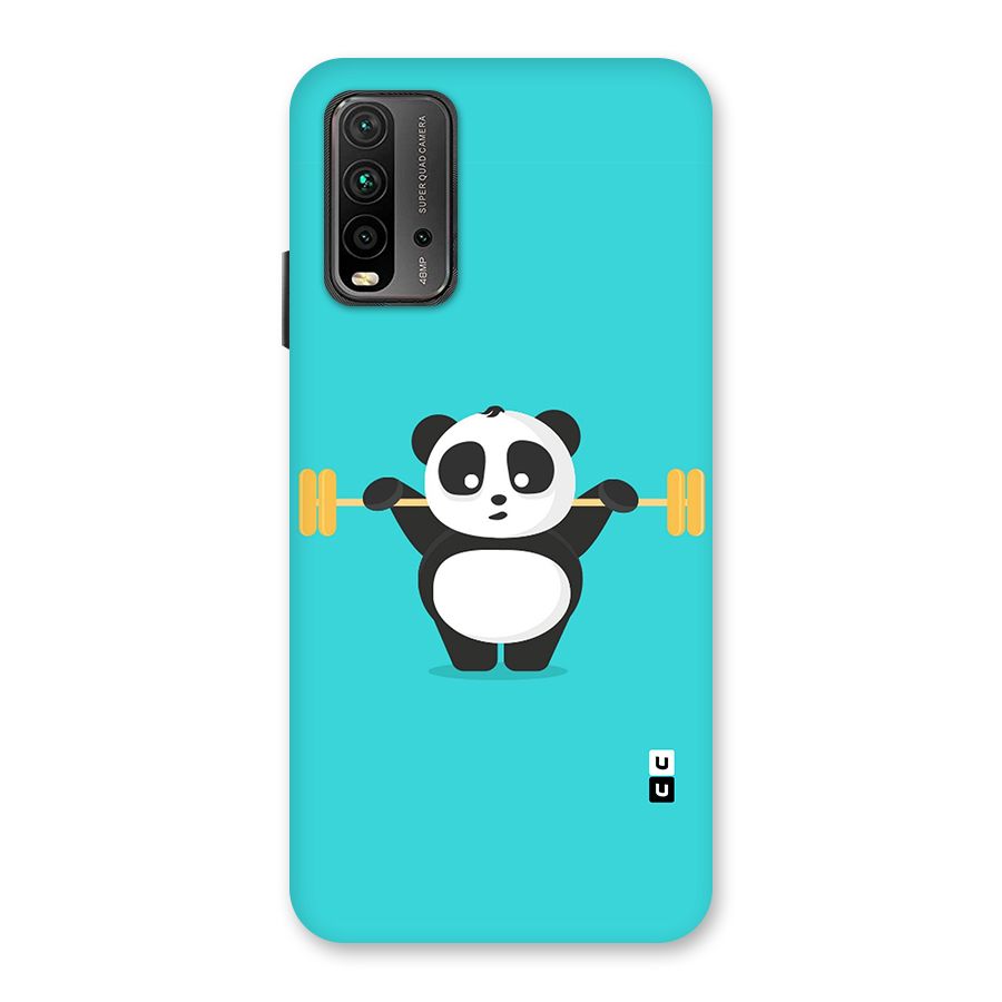 Cute Weightlifting Panda Back Case for Redmi 9 Power