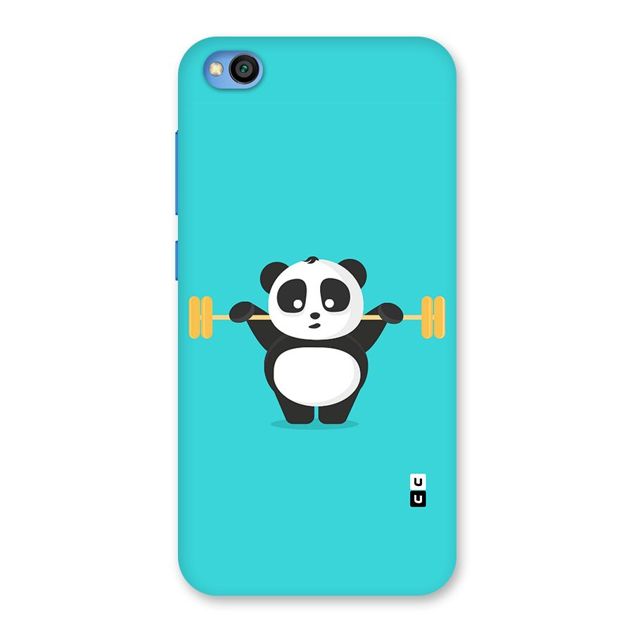 Cute Weightlifting Panda Back Case for Redmi Go