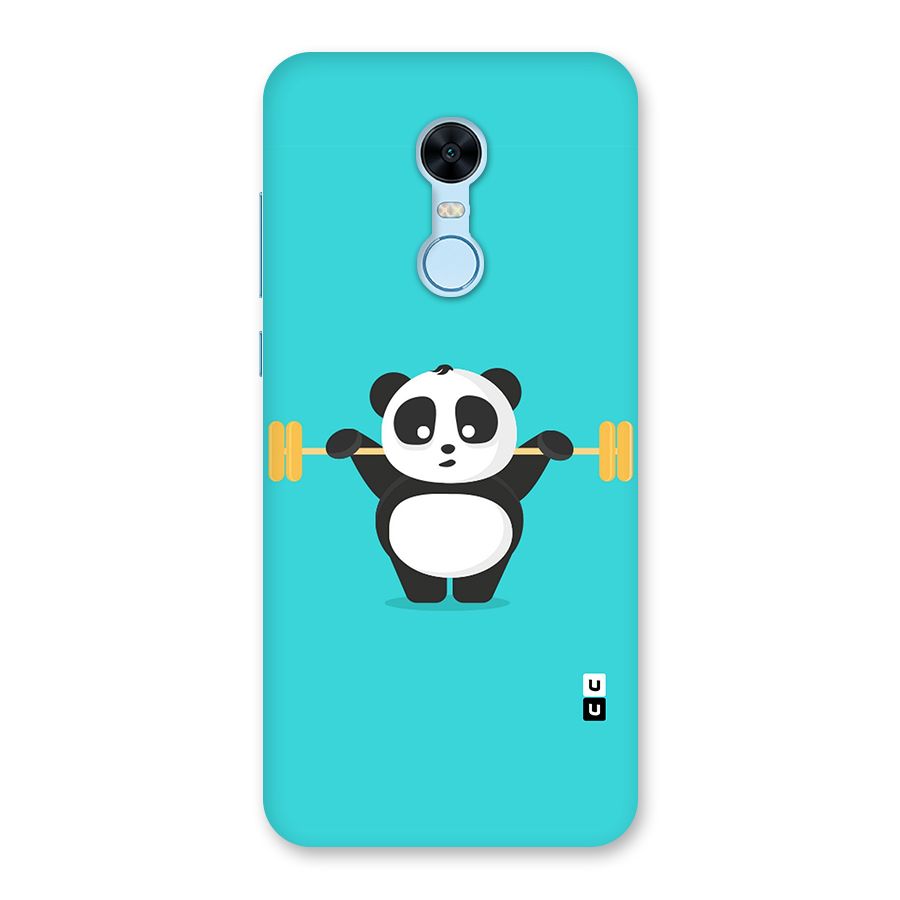 Cute Weightlifting Panda Back Case for Redmi Note 5