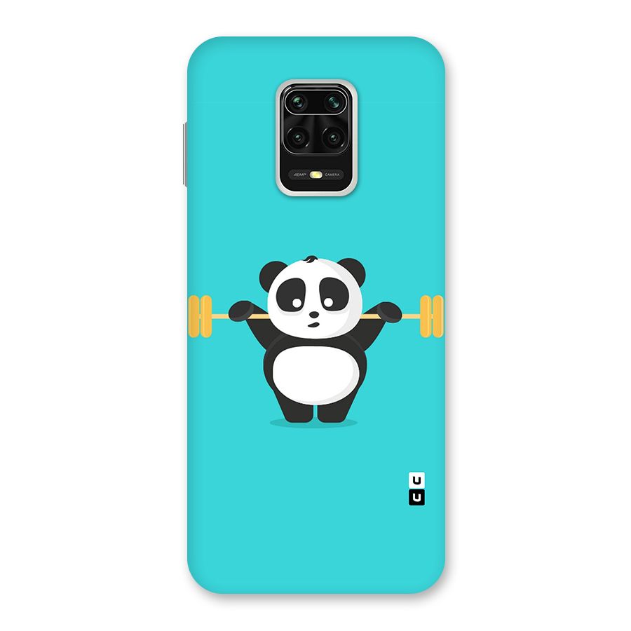 Cute Weightlifting Panda Back Case for Redmi Note 9 Pro