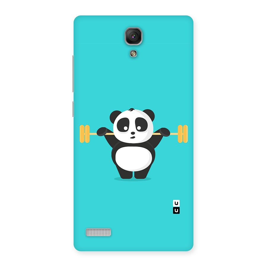 Cute Weightlifting Panda Back Case for Redmi Note Prime