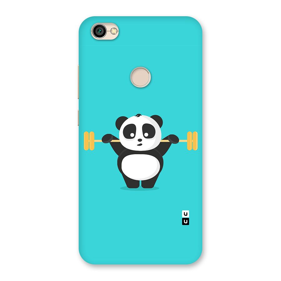 Cute Weightlifting Panda Back Case for Redmi Y1 2017