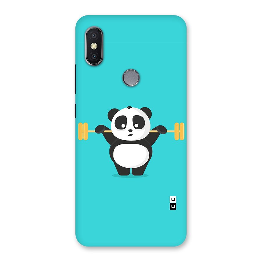 Cute Weightlifting Panda Back Case for Redmi Y2