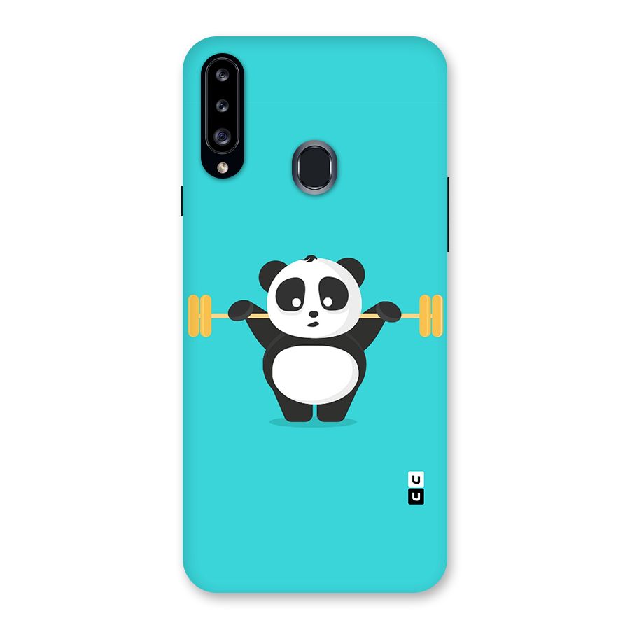 Cute Weightlifting Panda Back Case for Samsung Galaxy A20s
