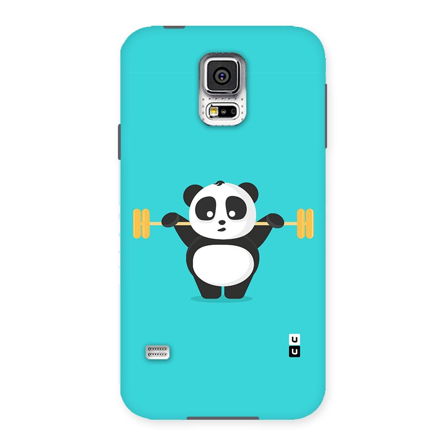 Cute Weightlifting Panda Back Case for Samsung Galaxy S5