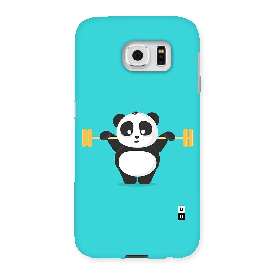 Cute Weightlifting Panda Back Case for Samsung Galaxy S6