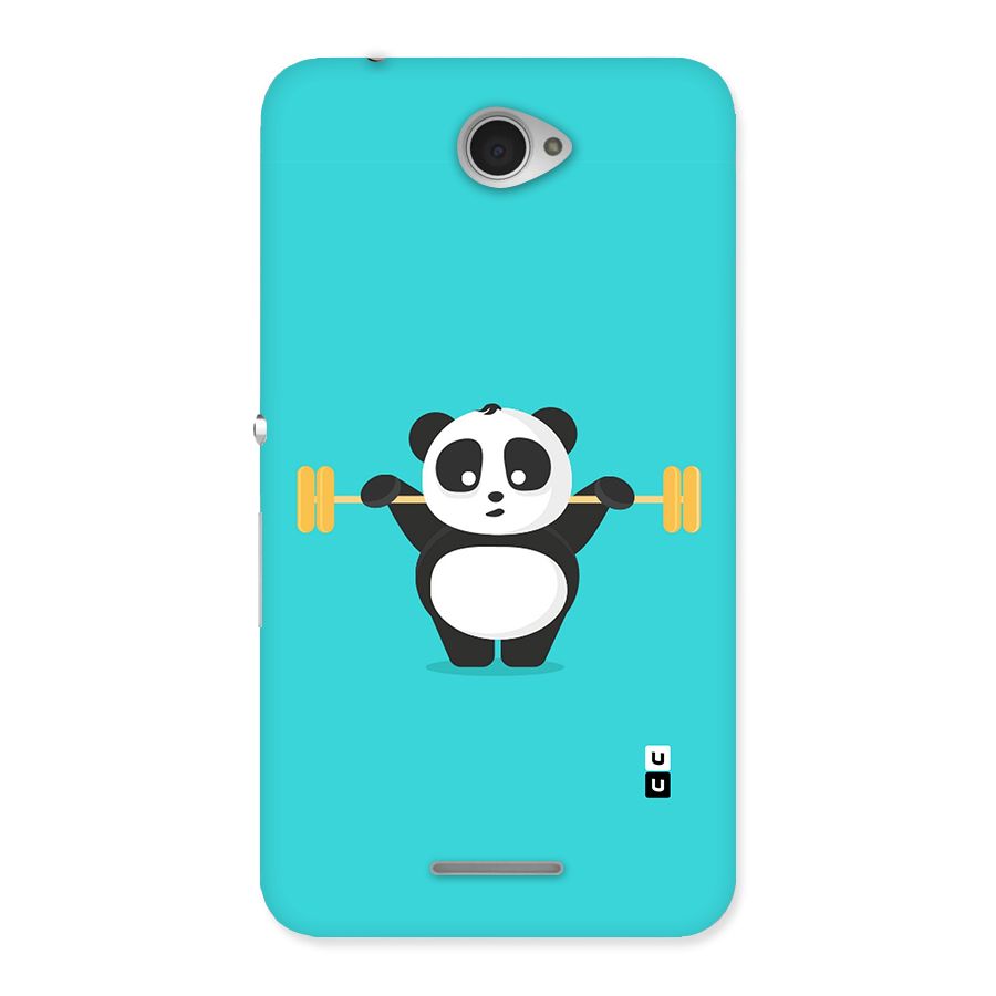 Cute Weightlifting Panda Back Case for Sony Xperia E4