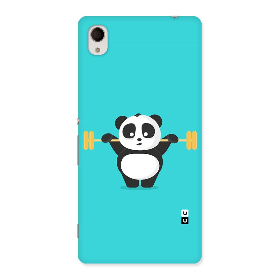 Cute Weightlifting Panda Back Case for Sony Xperia M4