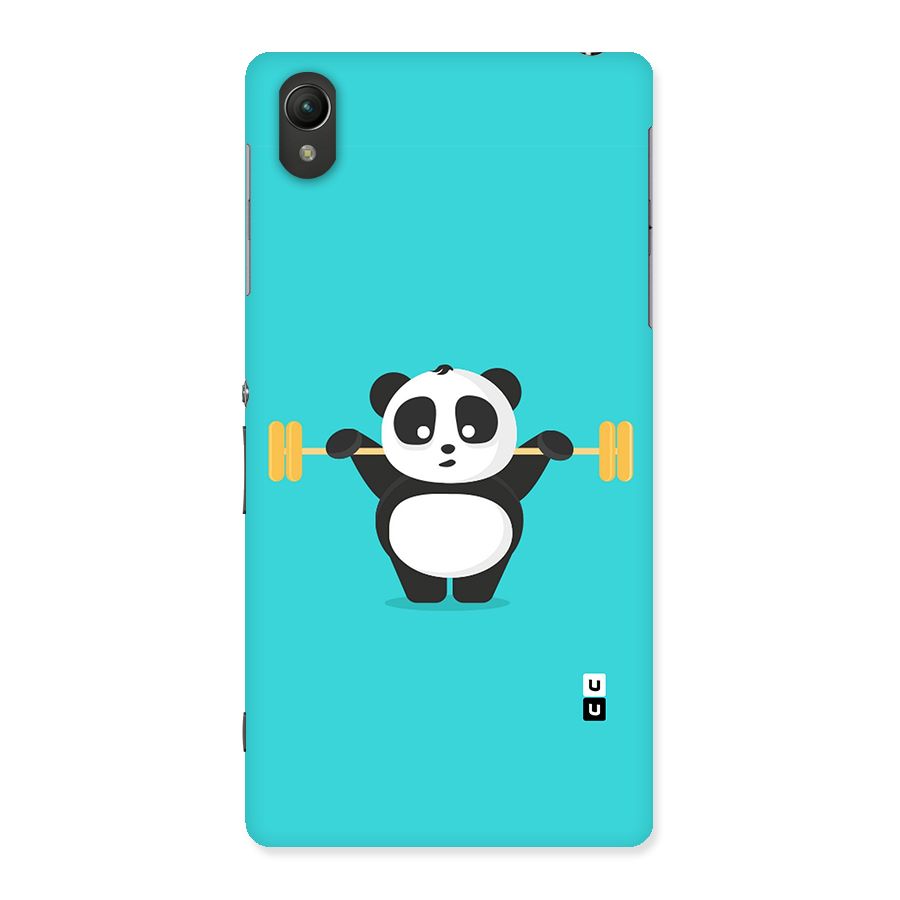 Cute Weightlifting Panda Back Case for Sony Xperia Z2
