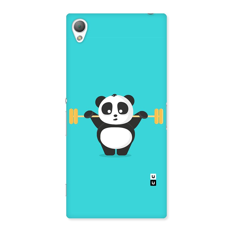 Cute Weightlifting Panda Back Case for Sony Xperia Z3