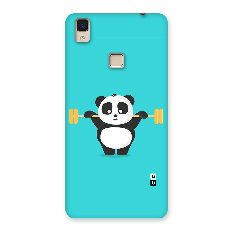Cute Weightlifting Panda Back Case for V3 Max