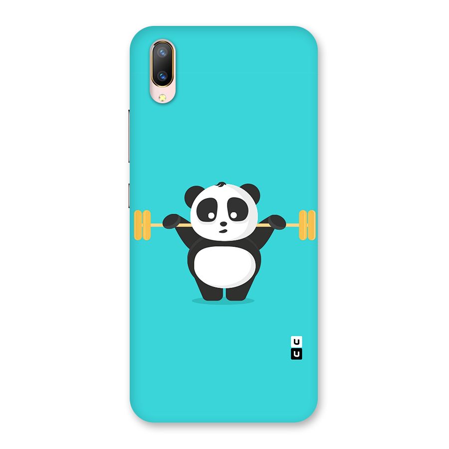 Cute Weightlifting Panda Back Case for Vivo V11 Pro