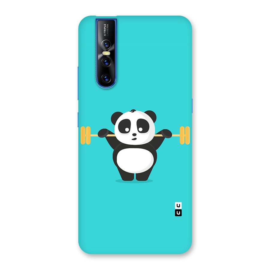 Cute Weightlifting Panda Back Case for Vivo V15 Pro