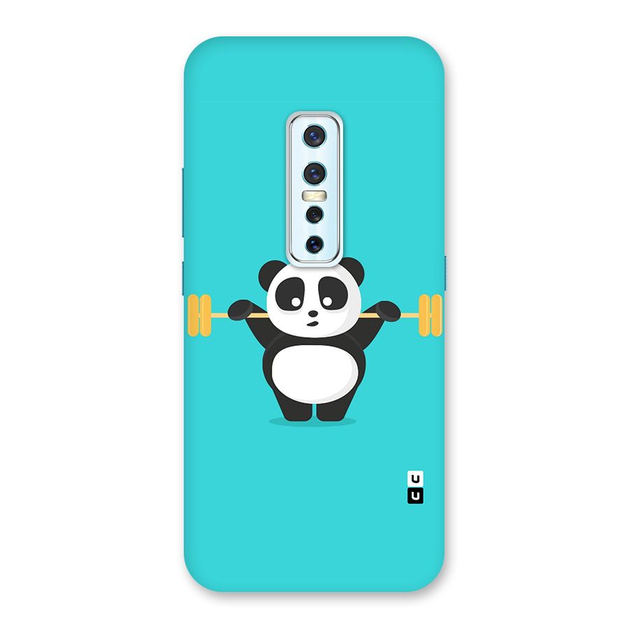 Cute Weightlifting Panda Back Case for Vivo V17 Pro