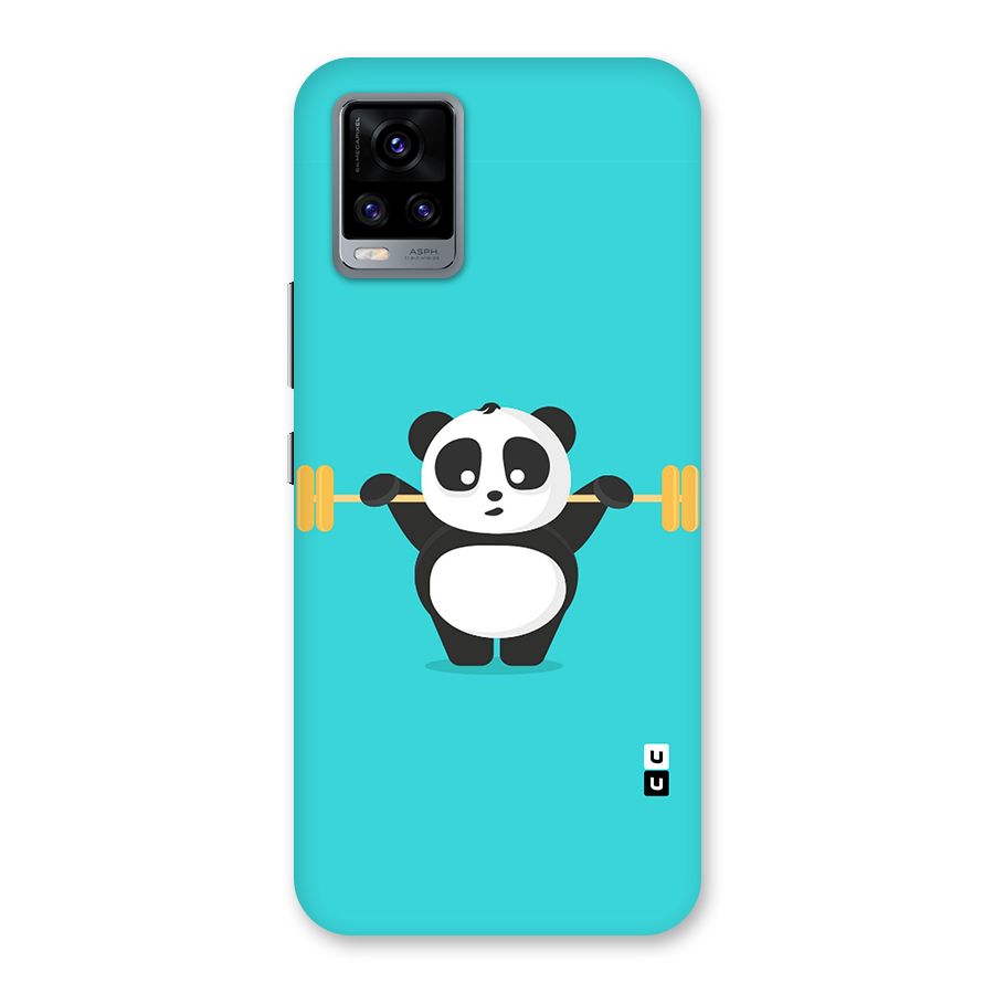 Cute Weightlifting Panda Back Case for Vivo V20