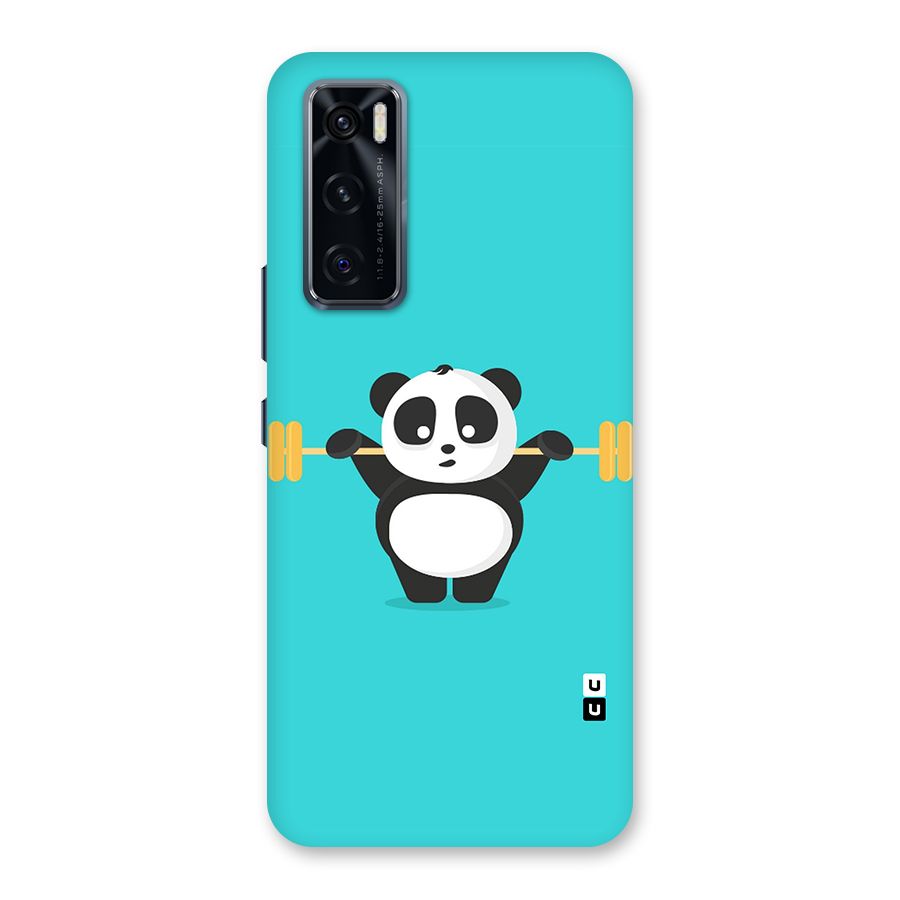 Cute Weightlifting Panda Back Case for Vivo V20 SE