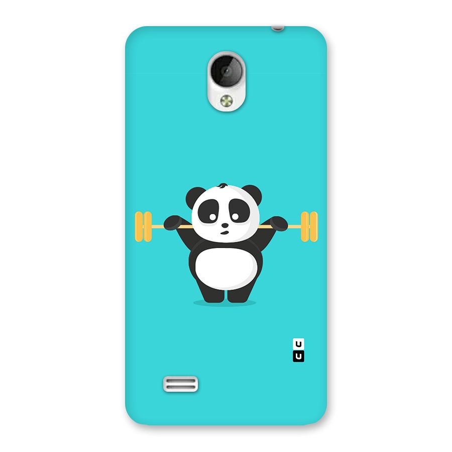 Cute Weightlifting Panda Back Case for Vivo Y21