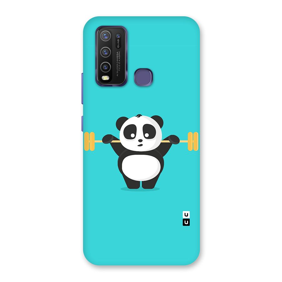 Cute Weightlifting Panda Back Case for Vivo Y30