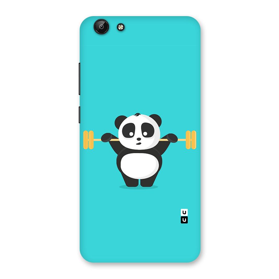 Cute Weightlifting Panda Back Case for Vivo Y69