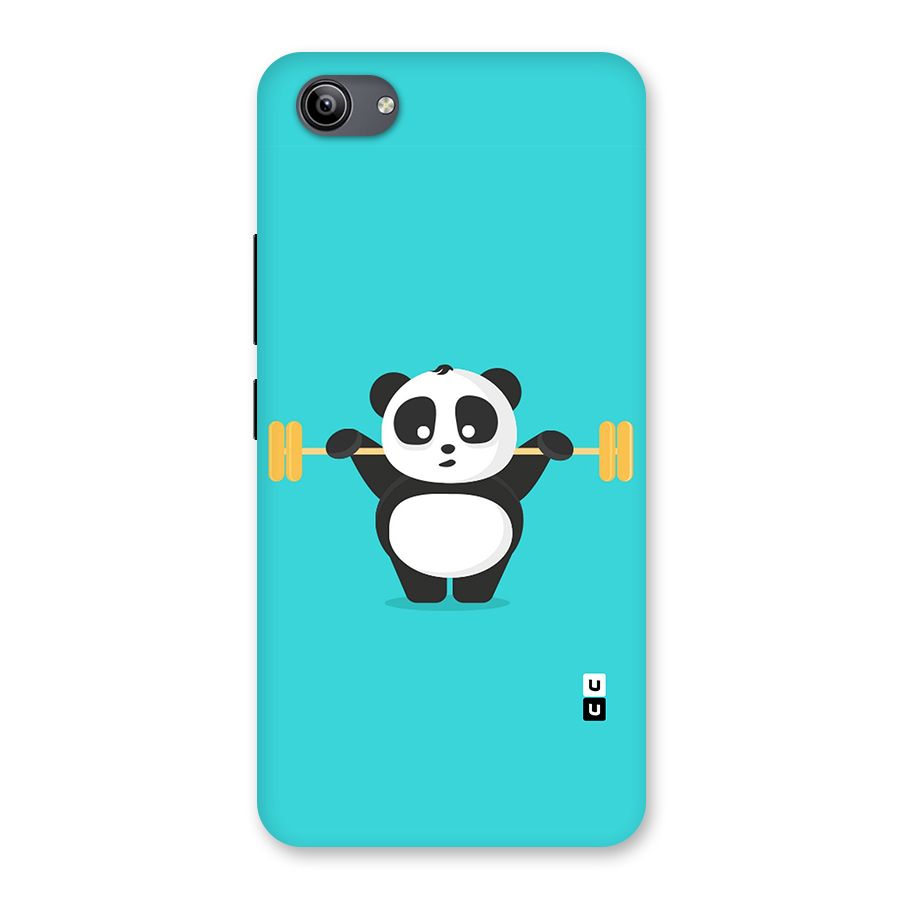 Cute Weightlifting Panda Back Case for Vivo Y81i