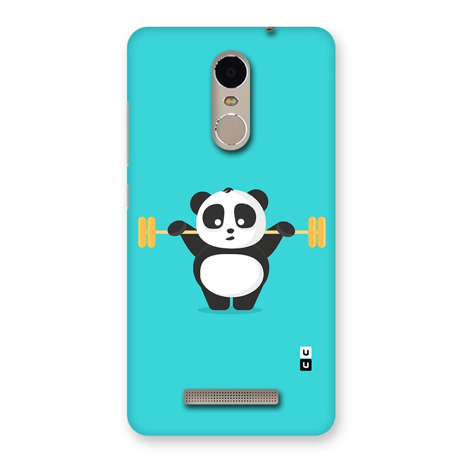 Cute Weightlifting Panda Back Case for Xiaomi Redmi Note 3