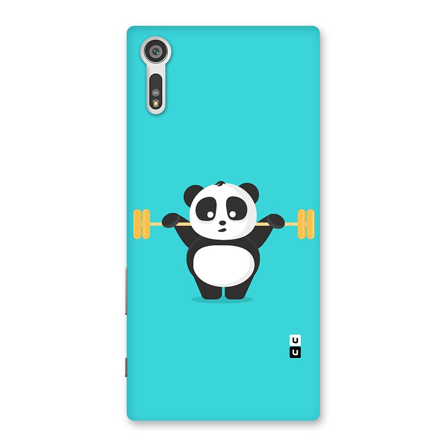 Cute Weightlifting Panda Back Case for Xperia XZ