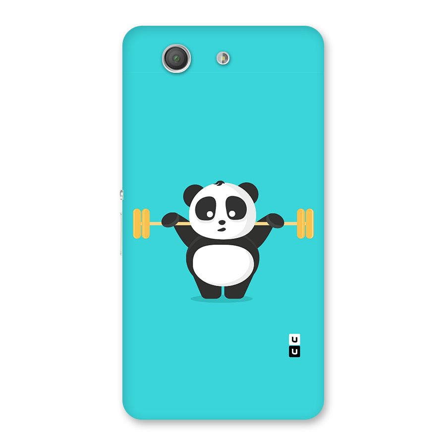 Cute Weightlifting Panda Back Case for Xperia Z3 Compact