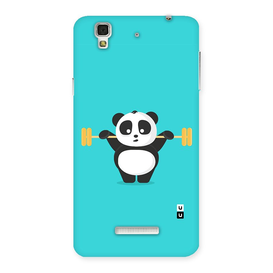 Cute Weightlifting Panda Back Case for Yu Yureka