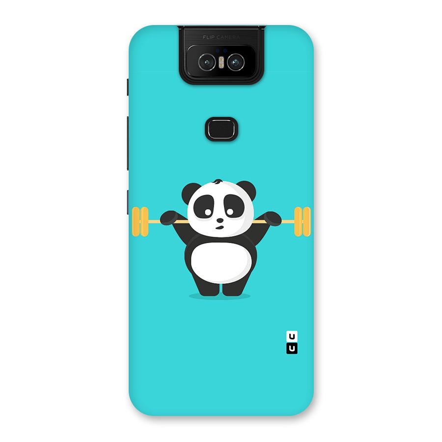 Cute Weightlifting Panda Back Case for Zenfone 6z