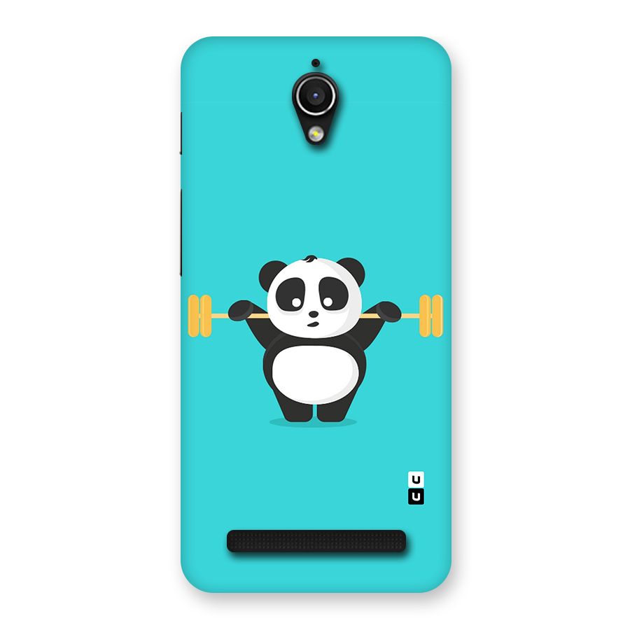 Cute Weightlifting Panda Back Case for Zenfone Go
