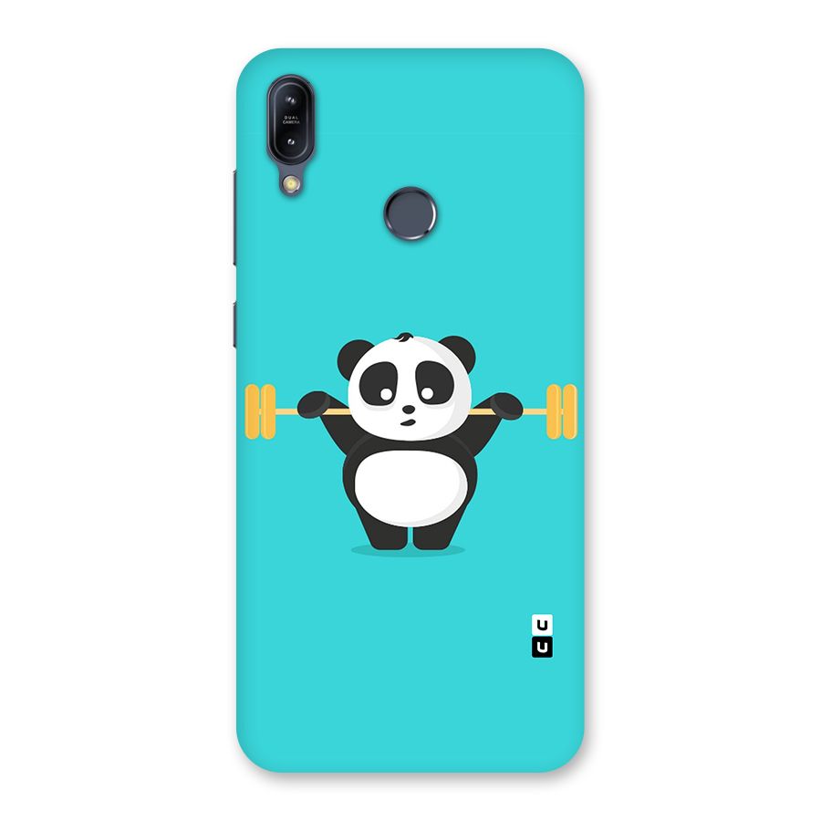 Cute Weightlifting Panda Back Case for Zenfone Max M2