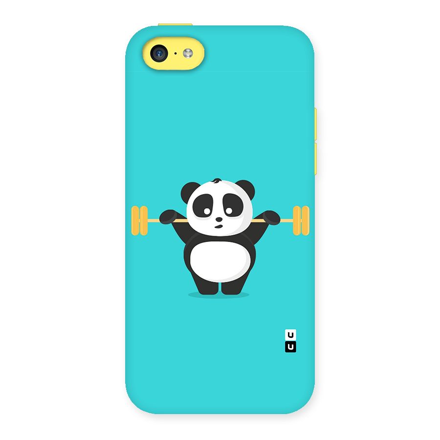 Cute Weightlifting Panda Back Case for iPhone 5C
