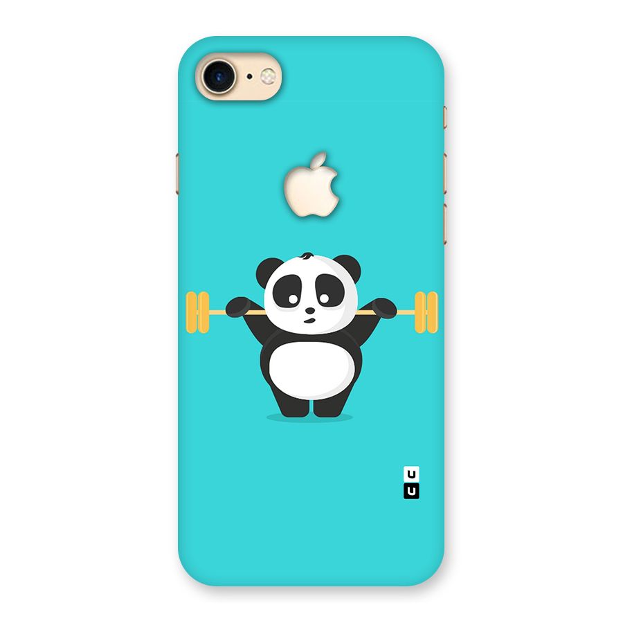 Cute Weightlifting Panda Back Case for iPhone 7 Apple Cut