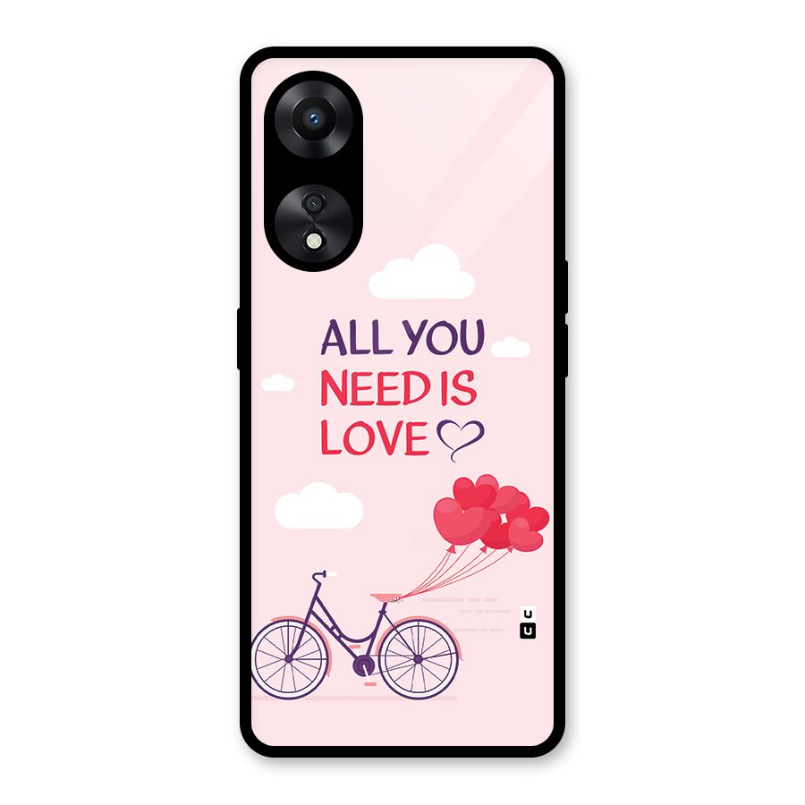 Cycle Of Love Glass Back Case for Oppo A78