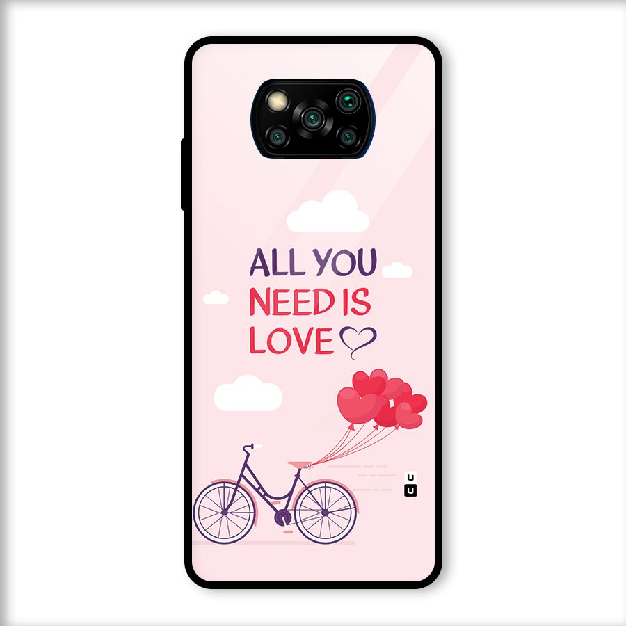 Cycle Of Love Glass Back Case for Poco X3