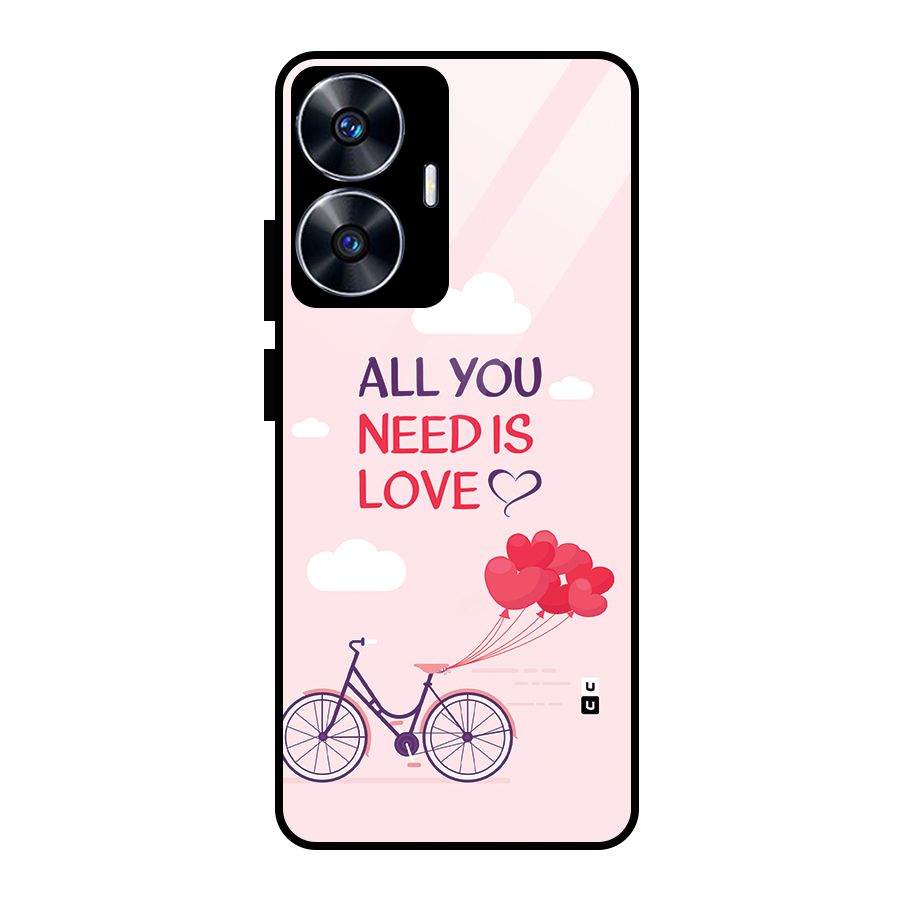 Cycle Of Love Glass Back Case for Realme Narzo N55