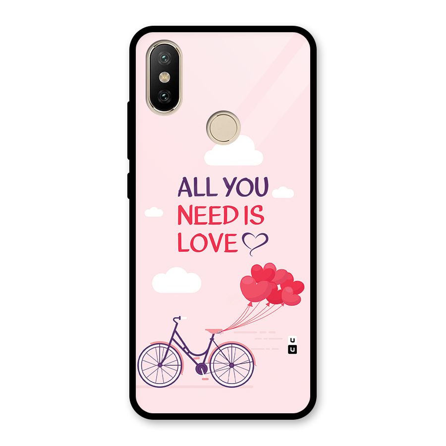 Cycle Of Love Glass Back Case for Redmi A2
